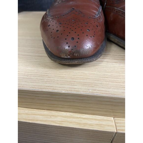 Salvatore Ferragamo Florence Dark Brown Leather Dress Wing Tip Shoes Size 10 D main image 10